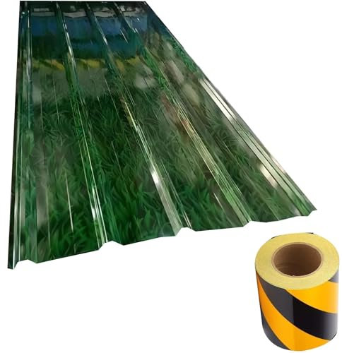 WJYWX Dachblech für Werkzeugschuppen, Wellblech-Dachplatten, Eisenmaterial, Länge 100 cm, 120 cm, Breite 90 cm, Dicke 0,3 mm, Grün (120 x 90 cm, 5 Stück)