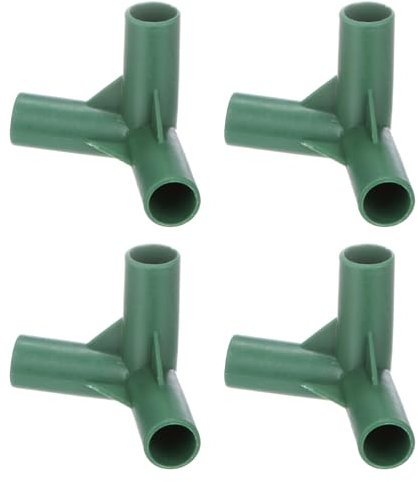 M METERXITY 4pz 16mm Connettori per Costruzione Telaio Serra, Raccordo a 3 Vie Ottuso per Pergola/Vela Parasole/Giardinaggio Pali Piante, Accessori per Serre [Verde]