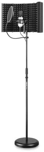 Vonyx CM300W USB Studio Mikrofon inkl. Ständer, Schallschutz, Pop-Filter - weiß