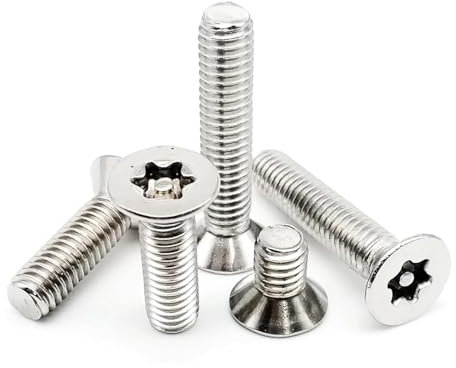 Verbindungsschrauben, Möbelschrauben, 20 Stück M1,4 M1,6 M2 M2,5 M3 M4 M5 M6 M8 M10 M12 304 Edelstahl Torx Flachsenkkopf mit Säulenstift Manipulationssichere Sicherheitsbolzenschraube(M2*16)