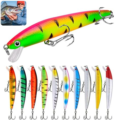 Fishing Lures, 10PCS Pike Fishing Lures 10cm Easy Catching Lures