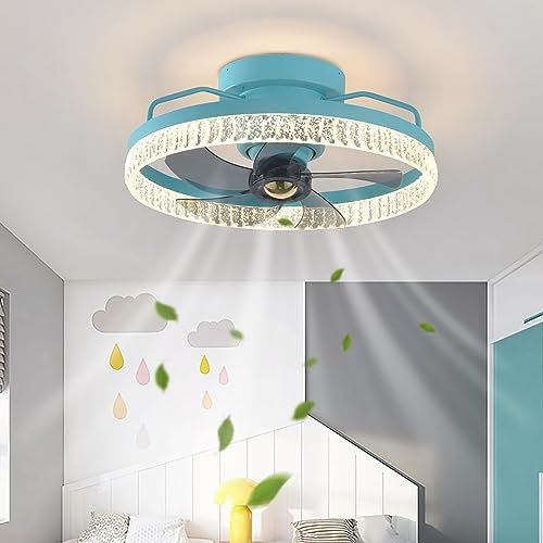GODFSAHG Ventiladores de Techo Finos sin aspas Función de Cabeza agitadora Modernos Ventiladores de Techo Interiores con Luces y Control Remoto Modo Verano Invierno Reversible de 6 velocida