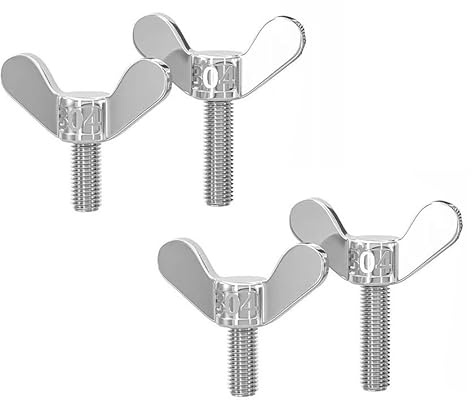 Tornillos de mariposa, pernos de mariposa, 4 piezas M6*8~120 mm, acero inoxidable 304, tornillo de mariposa for soldar, tuercas de mariposa, piezas de fijación, tornillos(M6*12mm)