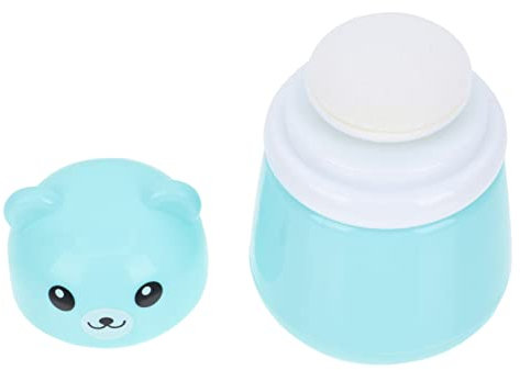 PEPLAYTAL Talkum Puderbehälter Mit Quaste Für Körperkosmetik Kinderpuderbehälter Talkumpuderbox Praktische Aufbewahrungsbox Für Babypuder Talkum Puderquaste Box