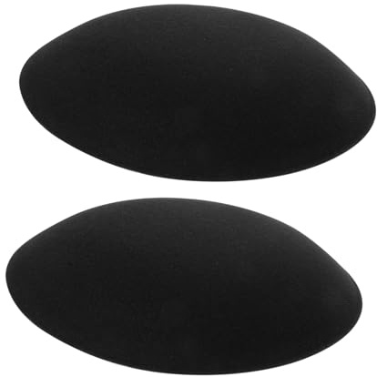 Mikinona 2 Stück Runde Selbstgemacht Hutrohlinge aus Stoff in Schwarz für Mädchen mit Ergonomischem Design zum Selbermachen von Kleinen Hüten und Kopfbedeckungen