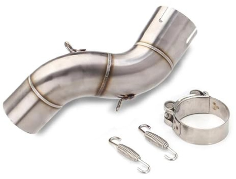 SQNYDH Scarico Tubo Tubo di Scarico Centrale per Moto per Kawasaki per Z900 per Z 900 2017-2025 Collegamento, Raccordo Intermedio Motociclette Marmitta(Colore 1)