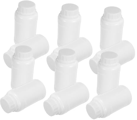 PLAFOPE 12 Pezzi Bottiglie Plastica per Reagenti da Laboratorio con Vite Contenitori Riutilizzabili per Campioni Liquidi Bocca per Facile Pulizia e Conservazione