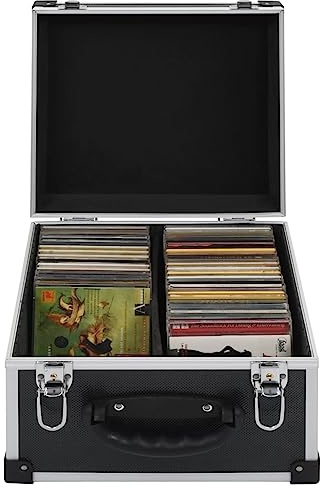 Mokuyary Valise CD pour 40 CD Aluminium ABS Noir