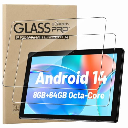 KZIOACSH 2 Pack Screen Protector for Byxsb C10 Tablet 10 inch, Ultra Clear 9H Hardness Touch Sensitive Anti-Scratch Anti-Fingerprint Protective Tempered Glass Screen Guard for Byxsb C10 Tablet 10 inch