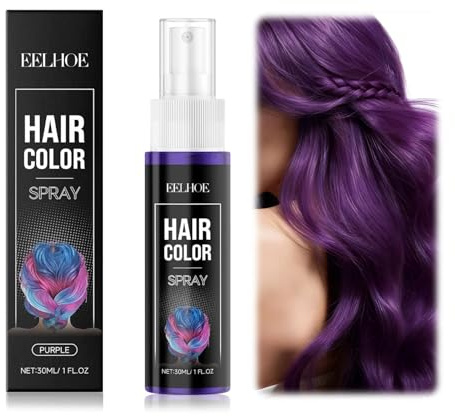 Haarspray Farbe, Haarfarbe Spray, Temporäre Haarfarbe | Natürliche Haartönung, Farbiges Hair Dye, Gefärbtes Haarspray, Schnelle Haarfärbung, Auswaschbar, Haar Colorationen für Hallo
