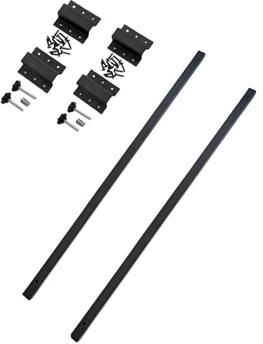 Gedotec Tischverlängerung 810 mm - 2 Stück Tischplattenverlängerung inkl. Befestigungsmaterial - Stahl schwarz matt - Verlängerung Esstisch aus Stahl, Tisch-Erweiterung für unter die Tischplatte