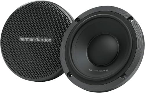 Harman Kardon Flow 300S Altavoz Medios Coche 3 in 76 mm Rango Medio 3 Vias | 60W RMS, 91 dB, 200 Hz-10 kHz - conos de ceramica DCC con Plus One - altavoz midrange para instalacion de lujo, en pareja