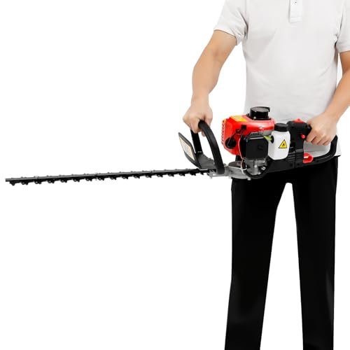 Fyssnn Tagliasiepi a benzina a 2 tempi, 22,5 cc, tagliasiepi professionale, cesoie per cespugli, siepi e arbusti di parco, scuola e verde stradale