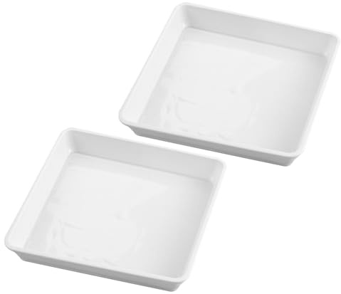 CIYODO Sottovasi Quadrati in Plastica 40 Cm Set 2 Pezzi Vassoio Raccogli Acqua per Piante in Vaso per Interno ed Esterno Resistente e Leggero per Giardinaggio Casa Ufficio Balcone