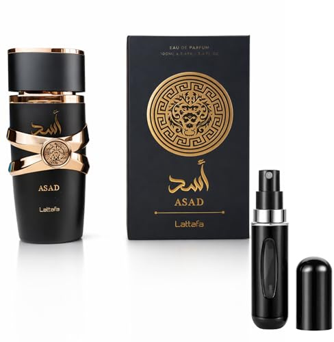 Lataffa Asad Eau de Parfum 100ml para Hombre – Perfume Árabe Masculino Intenso, Dulce Especiado y Amaderado – Larga Duración y Gran Proyección (asad) (EAU)