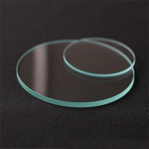 2st transparent glaslins for ficklampa & pannlampa - Runt optiskt, olika(18mm x 1.5mm)