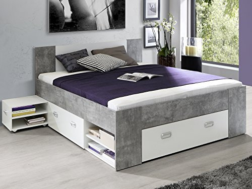 möbelando Bett Einzelbett Bettrahmen Kompaktbett Bettanlage Bettgestell Belfast I