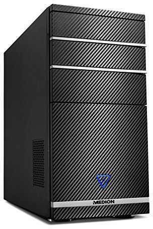 MEDION AKOYA P42008 - Ordenador de sobremesa (Intel Core i3-8100, RAM de 8GB, HDD de 1TB y SSD de 128GB, Intel UHD Graphics 630, Sin sistema operativo), Negro