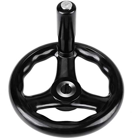 Roue à main volant plastique 12 x 125 mm 3 branches avec poignée tournante pour machines-outils tour fraiseuse