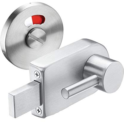 Disabled Toilet Door Lock with Disabled Indicator Bolt in Satin Stainless Steel