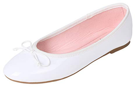 Feversole Women's Macaroon Colorful Memory Foam Cushion Ballet Flat Pumps Patent