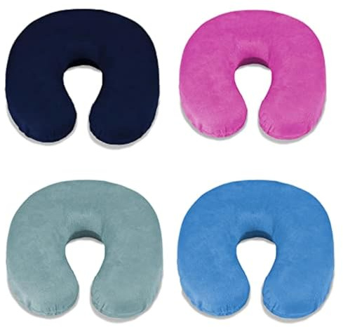 Palucart 1 Cuscino per il collo da viaggio in memory foam ortopedico, colori assortiti, ideale per la cervicale, comodo e morbido relax - C