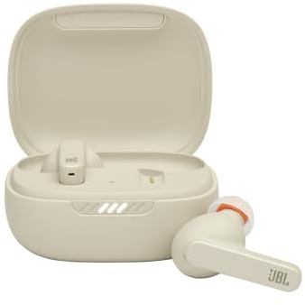 JBL LIVE PRO+ TWS Cuffie In-Ear True Wireless, Auricolari Bluetooth Senza Fili con Triplo Microfono Integrato e Cancellazione Attiva del Rumore, Impermeabili IPX4, fino a 28h di Autonomia, Beige