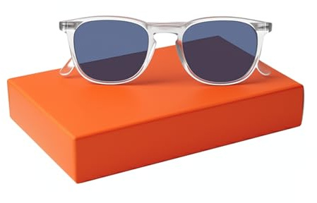 SILAC - 7551 - Sonnenbrille mit Sehstärke für Damen und Herren | Transparent-graue Polycarbonat-Fassung – Getönte Gläser Kat. 3 UV400 – Flexbügel – Dioptrien +1,00 bis +3,50