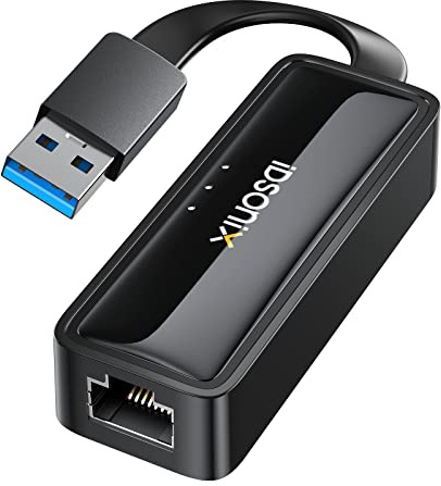 iDsonix USB Ethernet Adapter, USB 3.0 auf 10/100/1000 LAN Netzwerkadapter RJ45 Gigabit Ethernet Konverter