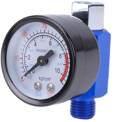 Spray Gun Air Pressure Regulator, G1/4 Airbrush Regulator Gauge Paint Gun Compressed Air Inline Regulator Miniature Air Compressor Regulator for Air Gun Air Compressor and Air Tool