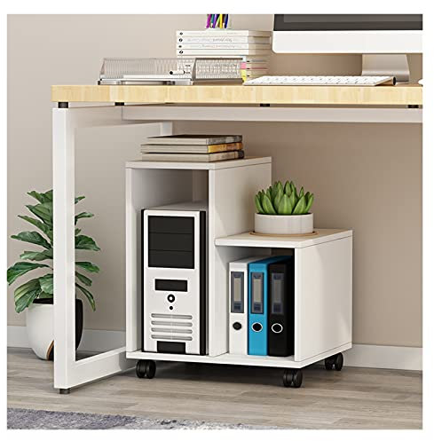 Soporte de CPU/PC Soporte Titular de la CPU de madera RACK DE ALMACENAMIENTO BAJO EL DESCRIBUCIÓN DE LA CABLA DE CPU de la CPU Soporte de rodadura extraíble PC Host Soporte de piso con 4 ruedas de rue