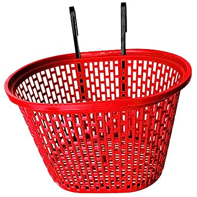 F Fityle Fahrradkorb für den vorderen Lenker mit Haken, 30,5 x 24,9 x 20,3 cm, zum Einkaufen, Radfahren, einfach zu zerlegen und aus PP-Material zu, Rot
