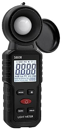 Mcbazel Digital Luxmeter Photometer Belichtungsmesser Beleuchtungsstärke Lichtmesser mit LCD Display, Messlichter 0,1-200,000 Lux