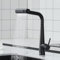 Ulytid Rubinetto Lavello Cucina con Doccetta Estraibile, Miscelatore Cucina Nero a 3 Modalità, Rubinetto Cucina Girevole a 360° in Acciaio Inox con Bocca Alta, Risparmio Idrico, Finitura Nero Opaco