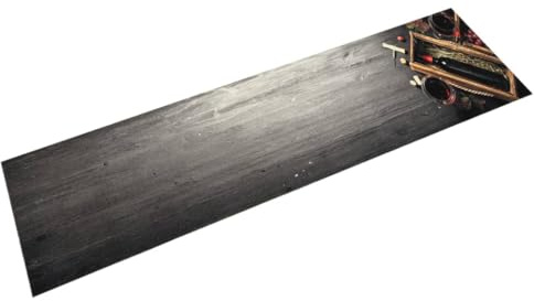 vidaXL Tapis de Cuisine Lavable Bouteille de Vin, Tapis de Protection de Sol Antidérapant, Paillasson d'Interieur, 60x300 cm Velours