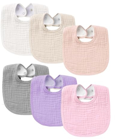 SLOSH Bavaglini Bavaglino Neonato Cotone Baby Pappa Morbidi Panno Per Ruttino Assorbenti Burp Neonati Neonata Lavabile (Multicolor)