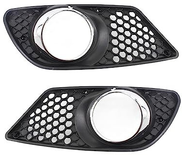 DZSFSTRHRRT Front Kühlergrille 1 Paar Auto Frontstoßstange Nebelscheinwerfer Gitter Nebelscheinwerfer Grill Abdeckung Mit Chromrahmen Für Benz C-Klasse W204 Kühlergrill Sportgrill