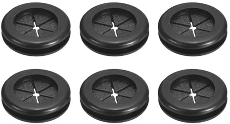 QUARKZMAN 6pz Passacavo 11/16(18mm) ID 7/8(22mm) Guarnizione per Cavi Passacavo in Gomma Gommini Passacavo Elettrico per Firewall Guarnizione per Cablaggio Elettrico, Nero