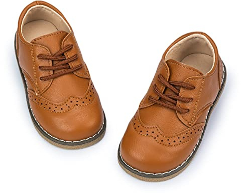 CENCIRILY Scarpe Oxford per bambini, con lacci, suola antiscivolo, mocassini bassi per bambini, scarpe classiche per uniforme scolastica