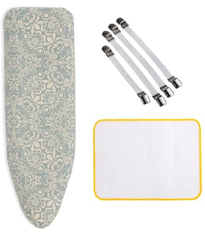 ZJBKX Copriasse da stiro extra large, 160 x 60 cm, regolabile, XXL, con 4 clip e 1 panno anti-stiro