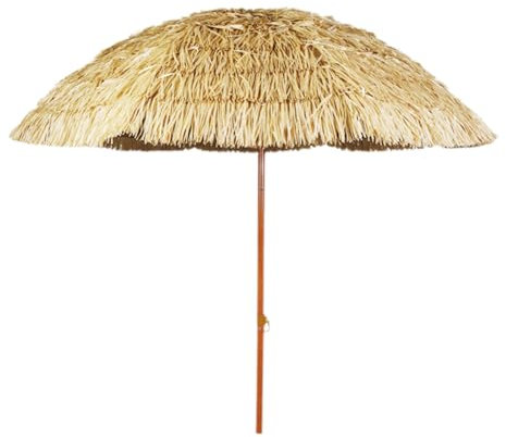 Xalteafe Sombrilla De Paja Inclinada para Playa,Sombrillas Tiki De Paja,Sombrilla De Playa De Paja Inclinada para Patio,Plegable,Inclinable,Adecuado para Restaurantes Al Aire Libre,Piscinas