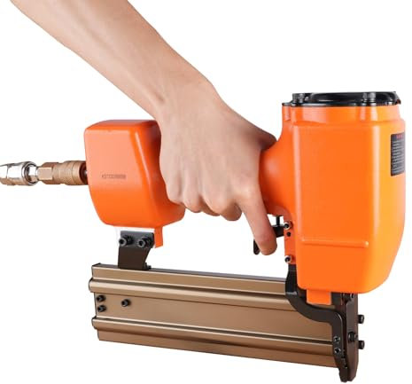 14 Gauge Pneumatic Concrete T Nailer, Heavy Duty T Nail Gun Fits 18-64mm T Nails, Air Finish Nailer for Construction Framing, Hollow Bricks Nailing, etc
