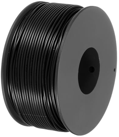 QUARKZMAN 26AWG Silikon Elektrischer Draht Kabel, UL1007 300V 50m Litzenkabel aus Verzinntem Kupferdraht, Flexible PVC Anschließen mit Spule für DIY Modelle Lampen Haushaltsgeräte, Schwarz
