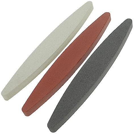 Ciieeo 3pcs Whetstone Oval Grit Sharpening for Garden Tools Kitchen Knives Cutter Sharpener
