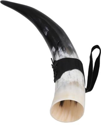 Holibanna Corne à Boire Viking Corne De Bœuf Tasse à Bière Et Vin Avec Décapsuleur Forme De Hache Pour Décoration Et Activités De Plein Air