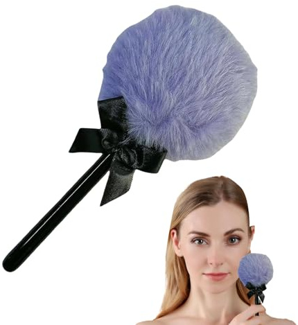 Körperpuder, Puff in Form von losem Puder, Make-up-Zubehör mit Griff, zum täglichen Auftragen von Puder, zu Hause oder auf Reisen für Frauen mit empfindlicher Haut