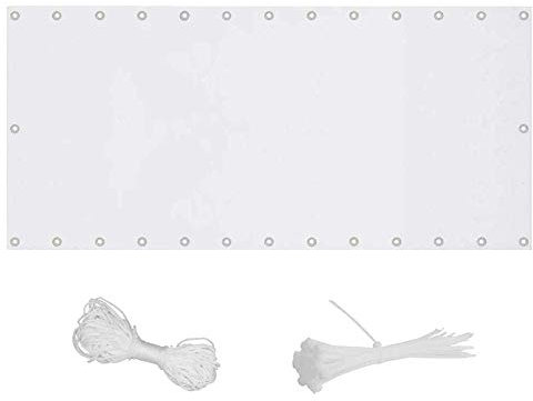 Wasserdichter Balkon-Sonnenschutz, 0,75 x 3,5 m, einfache Wartung, Sichtschutz, UV-Schutz, wetterbeständig, ideal für Außenbereiche, weißer Balkonschirm