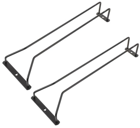 GOOHOCHY 2 Pezzi Portabicchieri Sospesi per Vino Metallo da Design per Cucina e Bar Facile Installazione Sotto Armadio Organizzatore per da Vino Massimizza Stoccaggio
