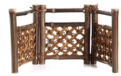 Clôture de jardin miniature en bambou - Accessoire de jardin - Clôture décorative en bois - Maison de poupée miniature
