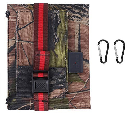 Hapivida Panel Solar 5W 5V Cargador Portátil, Bolsa Plegable con Mosquetones para Mochila Tienda Carga de Dispositivos 5V al Aire Libre